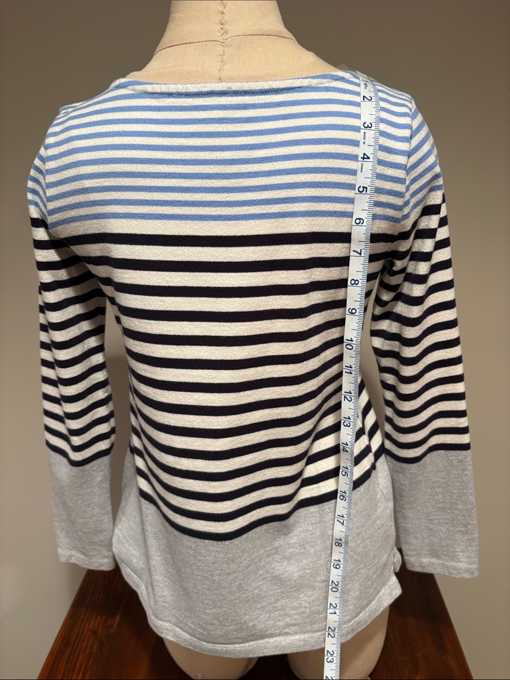 TALBOTS AUTHENTIC TALBOTS TEE - RANDALL STRIPE SIZE P - Picture 7 of 11